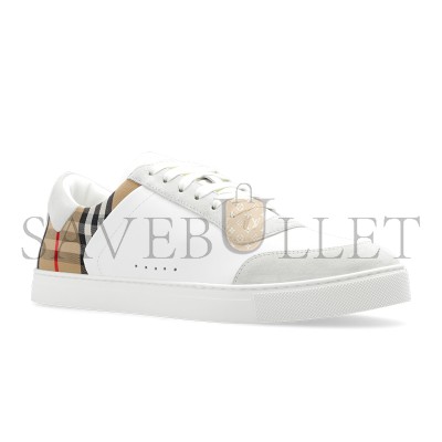 BURBERRY LEATHER, SUEDE AND CHECK SNEAKERS 8069089